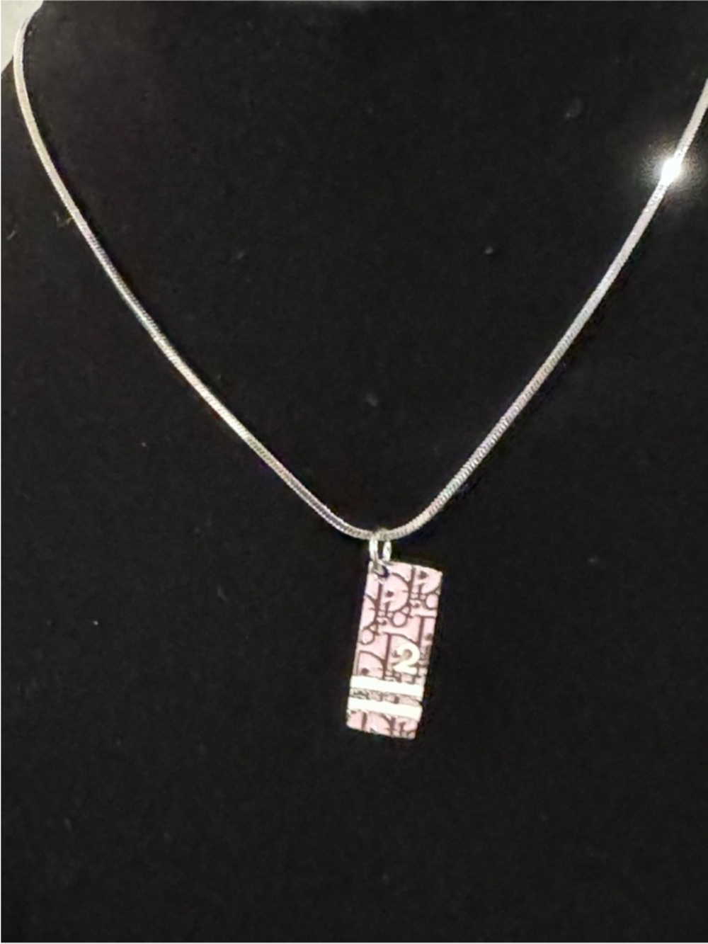Dior Trotter Pink Necklace with COA - Picture 2 of 9